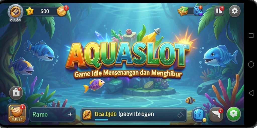 Screenshot gameplay AQUASLOT yang menampilkan pengalaman bermain Idle yang seru.