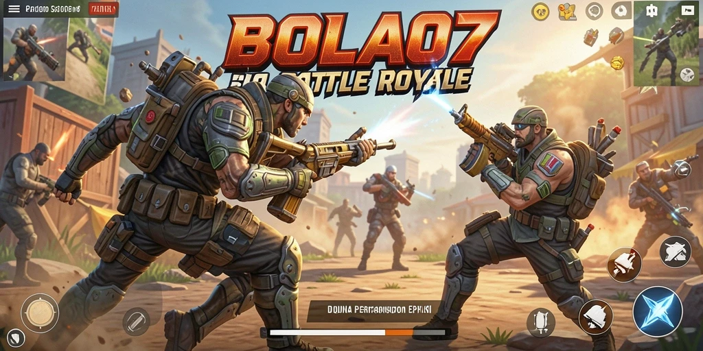 Gameplay menarik BOLA07 dalam mode Battle Royale.