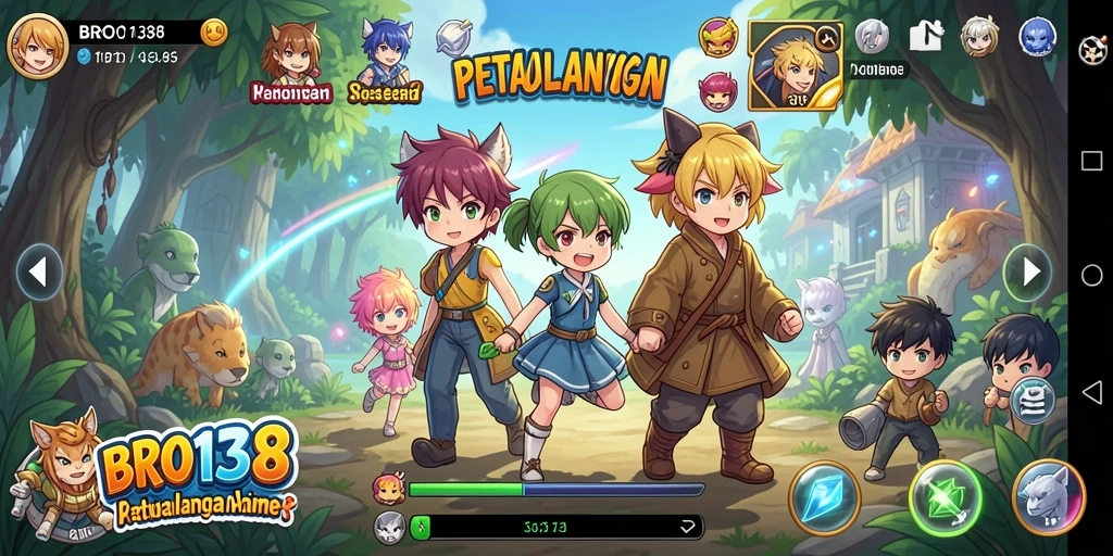 Screenshot utama BRO138 menampilkan aksi seru dalam dunia anime.