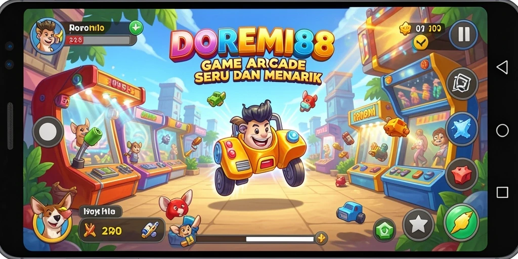 Screenshot utama DOREMI88 menunjukkan gameplay seru dalam genre Arcade.