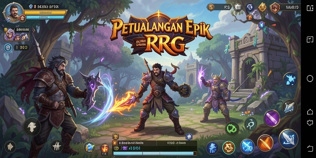 Tampilan menarik dari gameplay RPG yang menegangkan dan menyenangkan.