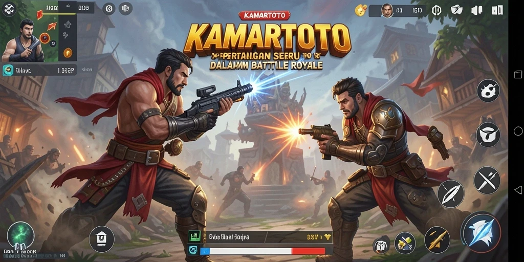 Tangkapan layar menunjukkan aksi mendebarkan dalam KAMARTOTO Battle Royale.