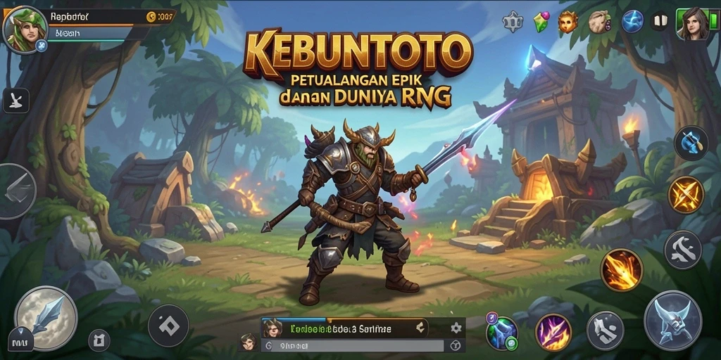 Screenshot gameplay KEBUNTOTO menunjukkan pertempuran yang mendebarkan.