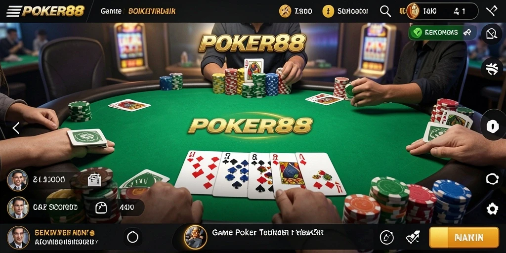 Screenshot POKER88 menampilkan gameplay yang seru dan mengasyikkan.