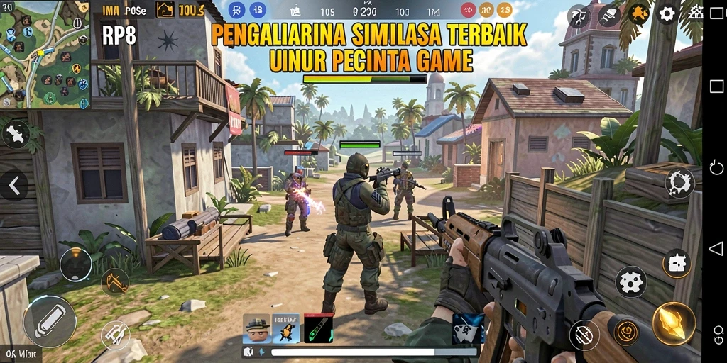 Tangkapan layar RP8 menampilkan gameplay simulasi yang menyenangkan dan interaktif.