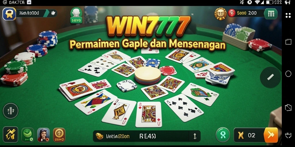 Tampilan gameplay seru dalam permainan Gaple di WIN777.