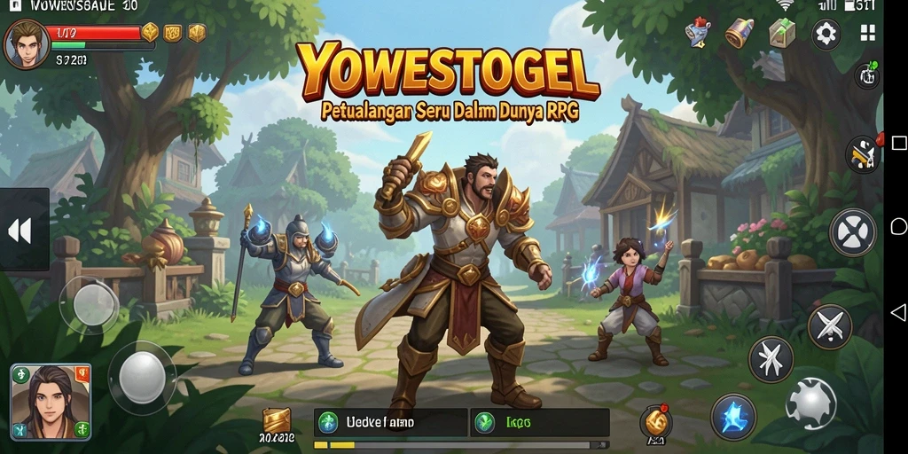 Tampilan dalam game YOWESTOGEL yang menampilkan aksi RPG penuh strategi.